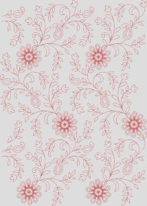 Henna Garden– Digital Embroidery Border & Pallu Design for Sarees (DST, PES, JEF)