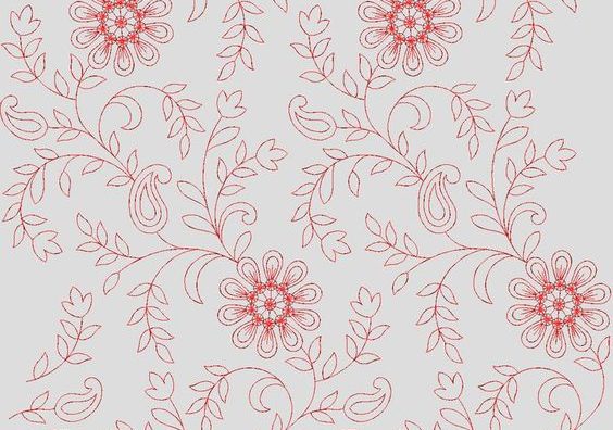 Henna Garden– Digital Embroidery Border & Pallu Design for Sarees (DST, PES, JEF)