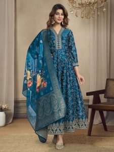 Digital Embroidery Design for Anarkali & Ready‑Made Suits (DST • PES • JEF • EXP • HUS)